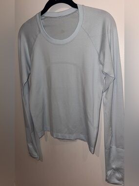lululemon athletica Light Blue Long Sleeve Tee
